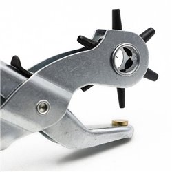 Leather Hole Punch Pliers 9" with Multi-size Rotating Wheel Puncher for Belts, Watch Straps, Purses