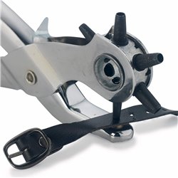 Leather Hole Punch Pliers 9" with Multi-size Rotating Wheel Puncher for Belts, Watch Straps, Purses