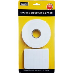 11/pk Pre-Cut Double Sided Pad, 5M Mounting Tape Sticky Foam Self Adhesive Pad