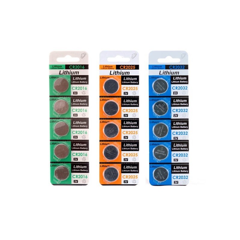 3packs CR2016 CR2025 CR2032 3V Lithium Cell Button Batteries (5PC/PK)