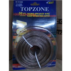 50 feet 16AWG speaker wire clear oxygen free copper cord