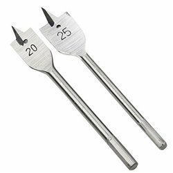 2 Pcs Spade Bit Set 20mm 3/4" + 25mm 1" Woodboring Flat Wood Drill Bit LOT