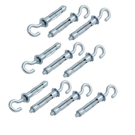 8pcs/pk 5x37mm screw hook with anchor