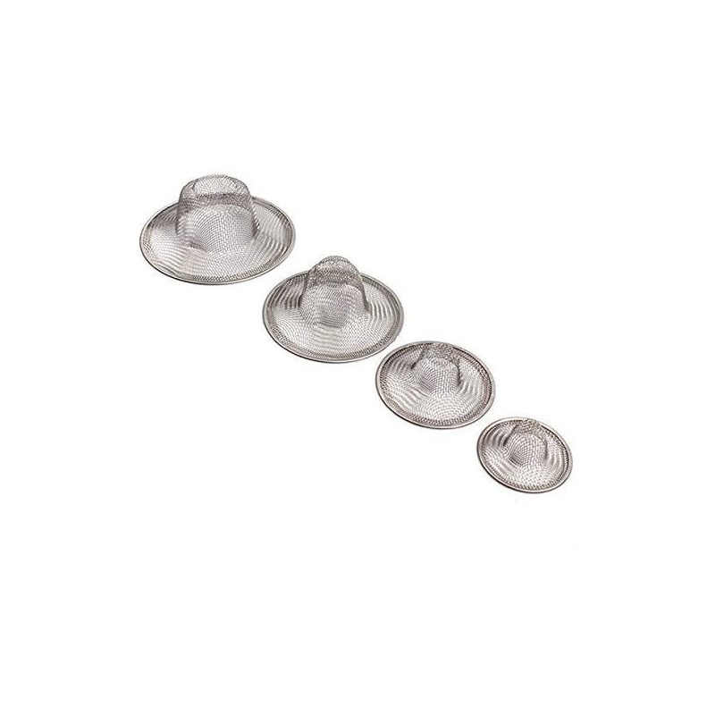 4/PK Assortment Stainless Steel Sink Strainer Set Fits Most Kitchen Sinks, Bathroom Sinks,Shower Drains