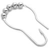 12/PK Shower Curtain Hooks Rings with Easy Sliding Heavy Duty Roller Double Glide Balls