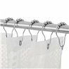 12/PK Shower Curtain Hooks Rings with Easy Sliding Heavy Duty Roller Double Glide Balls