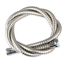 60 inch Chrome Bathroom Tube Flexible Hose Handheld Shower Hose Replacement Double-Buckle Accs 1/2" End