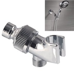 Universal Shower Head Wall Holder Arm Handset Chrome Bathroom Mount Plastic Standard