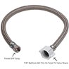 20“ Toilet Water Hose Braided Stainless Steel 3/8“ Female Compression Thread x 7/8” Female Ballcock Thread Connectors