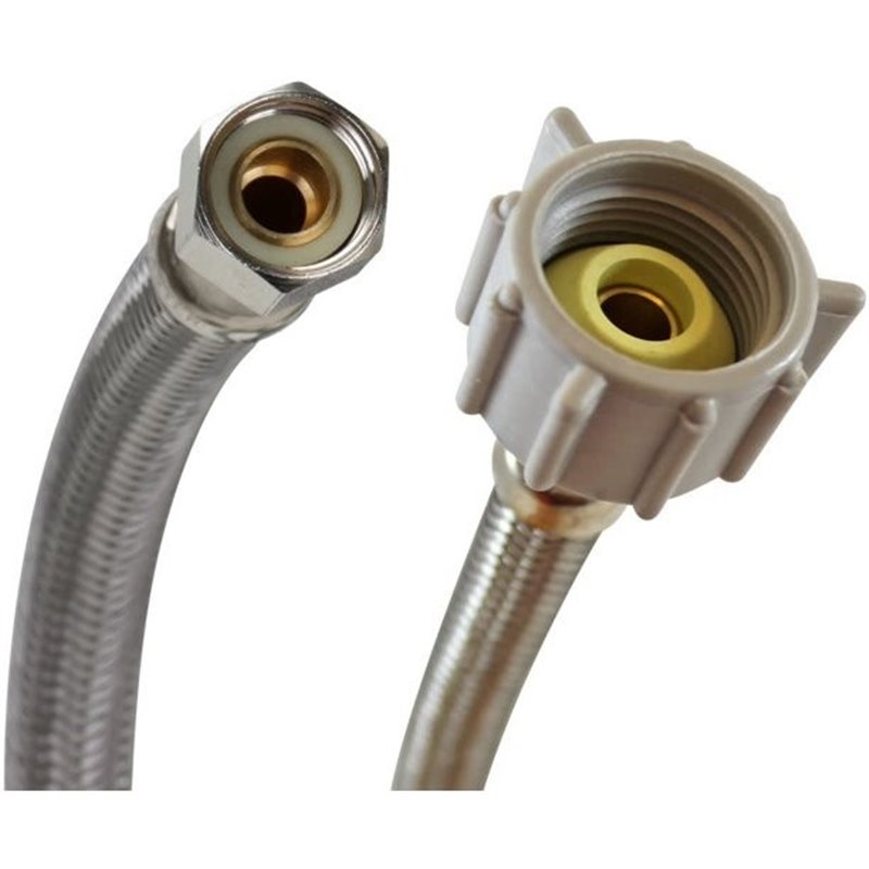 12“ Toilet Water Hose Braided Stainless Steel 3/8“ Female Compression Thread x 7/8” Female Ballcock Thread Connectors