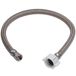 12“ Toilet Water Hose Braided Stainless Steel 3/8“ Female Compression Thread x 7/8” Female Ballcock Thread Connectors