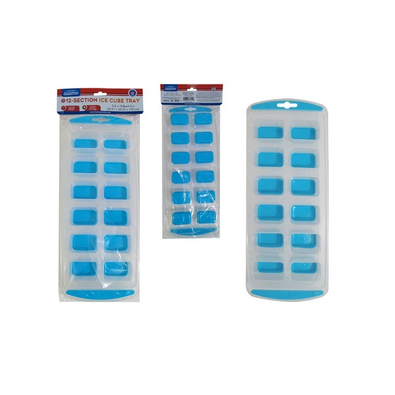 12-Section Silicone Pop-Out Ice Cube Tray (1 Tray) Color May Vary