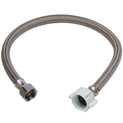 20“ Toilet Water Hose Braided Stainless Steel 1/2“ Female Compression Thread x 7/8” Female Ballcock Thread Connectors