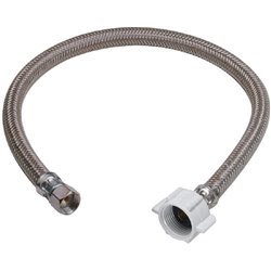 12“ Toilet Water Hose Braided Stainless Steel 1/2“ Female Compression Thread x 7/8” Female Ballcock Thread Connectors