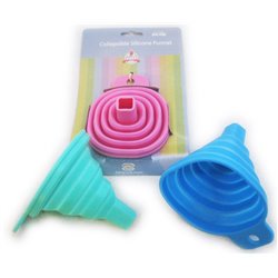 1pc Mini Foldable Silicone Collapsible Folding Kitchen Funnels in Random Color