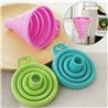 1pc Mini Foldable Silicone Collapsible Folding Kitchen Funnels in Random Color