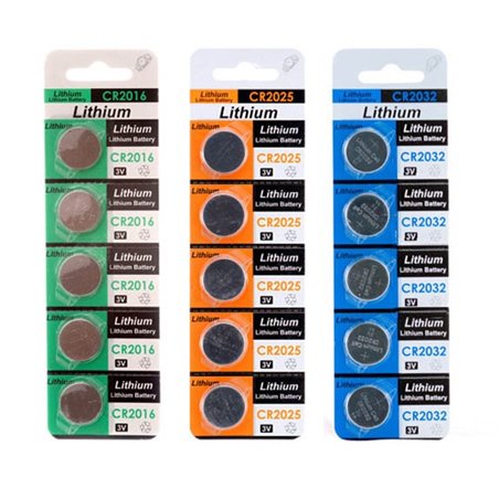 3packs CR2016 CR2025 CR2032 3V Lithium Cell Button Batteries (5PC/PK)