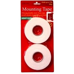 2 Pc Single Sided Foam Tape White Roll Adhesive 2/5" x 16 FT Permanent Mounting