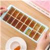 1 tray of 16 Cavity Ice Cubes Tray Box With Lid Cover Drink Jelly Freezer Mold Mould Random Color