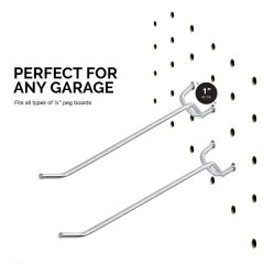 100 Pcs 6" PEGBOARD HOOKS