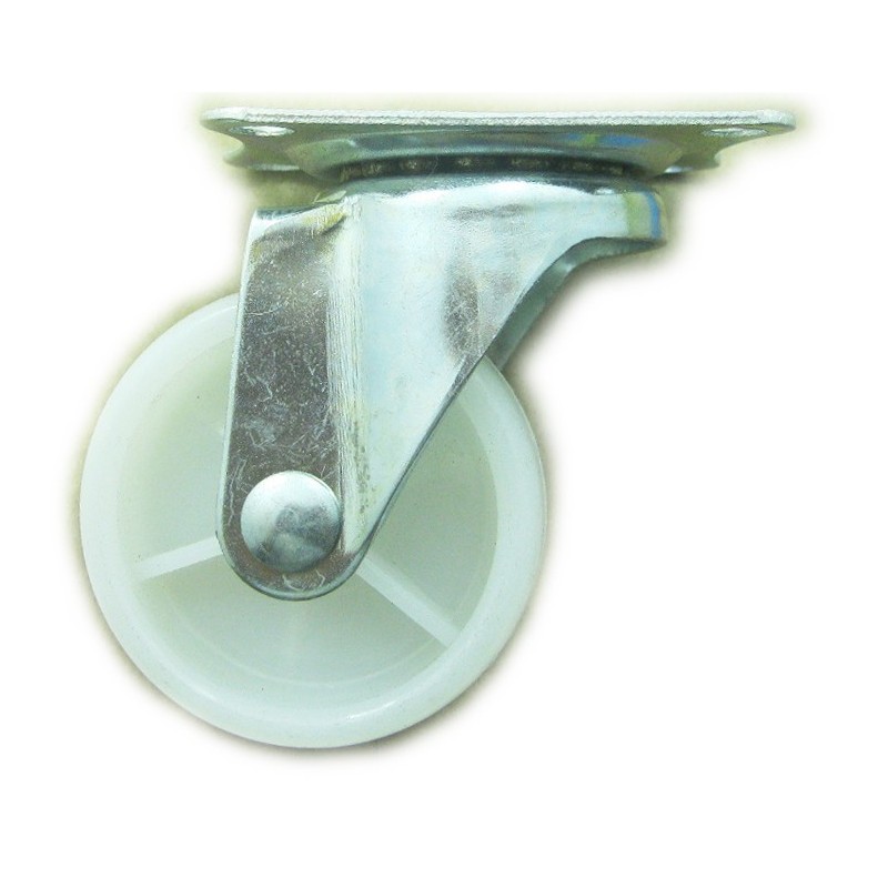 Dia 2 inches heavy duty white furniture wheel caster without brake