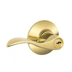 Golden Color Entry Door Lock Privacy Lever door handle Reversible for Right & Left side