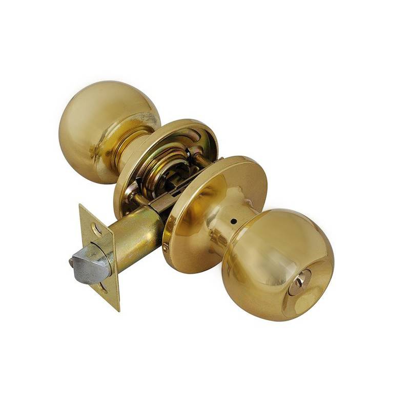 Shiny Golden Color Entry Door Knobs Lock Room Parts Passage Lockset Privacy Home Office