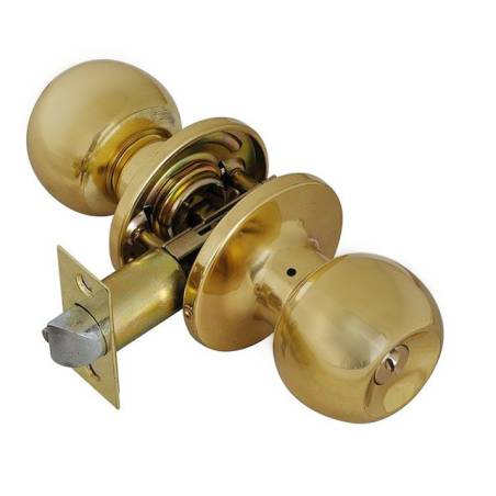 Shiny Golden Color Entry Door Knobs Lock Room Parts Passage Lockset Privacy Home Office