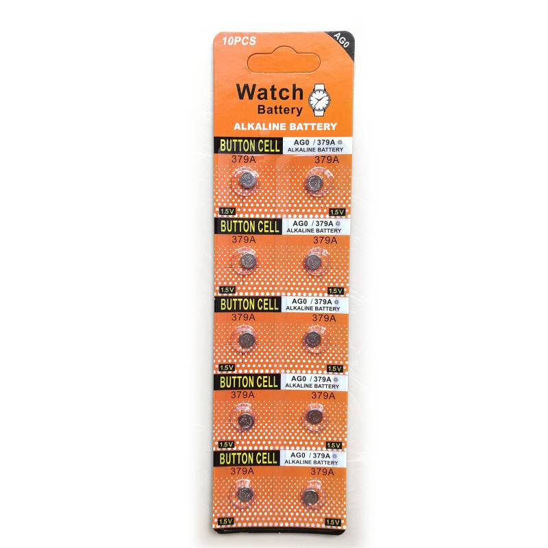 10ct/Card SR521SW AG0 LR521 379 LR63 1.5v Button Coin Cell Watch Calculator Battery Batteries