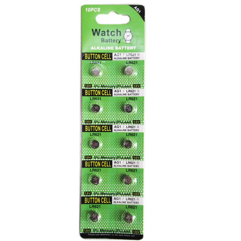 10ct/Card SR621 AG1 LR621 364 164 1.5v Button Coin Cell Watch Calculator Battery Batteries