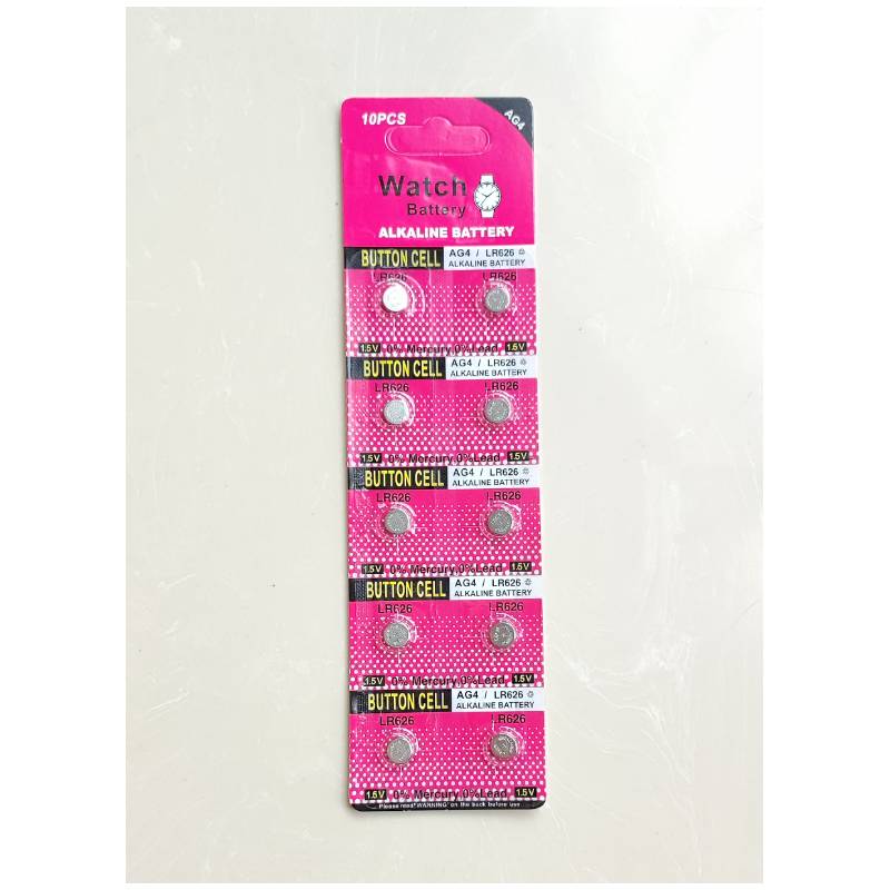 10ct/Card SR626 AG4 377 177 LR626 1.5v Button Coin Cell Watch Calculator Battery Batteries