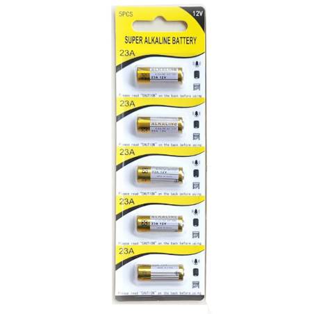 5 pcs per Card 23A A23 AG23 23GA 23AE LR23A LRVO8 12-Volt Batteries 12V Super Alkaline Battery