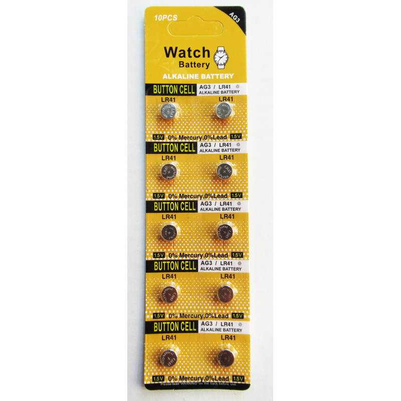 10 per pack AG3 LR41 392 SR41 192 392A SR736 LR736 1.5V Battery Alkaline batteries