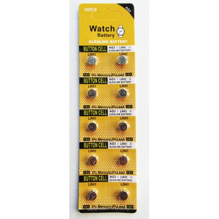 10 per pack AG3 LR41 392 SR41 192 392A SR736 LR736 1.5V Battery Alkaline batteries