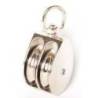 Dia 0.8" Nickel-Plated Swivel Double Pulley for 3/16" Line