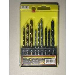 9pcs High Quality Drill Bit Set Through Metal, Aluminum, Masonry, Concrete, Cement, Wood, Tile, Brick