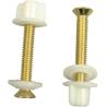 Toilet Seat Bolts with Nuts & Washers Brass Plated 2 Pack Replacement Parts for Top Mount Toilet Seat Hinges