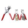 3 Pieces Revolving Hole Punch & Eyelet Plier &Press Snap Plier with Eyelets Grommets and Pliers