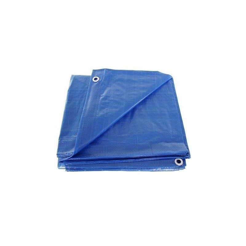 16x20 ft Blue Tarp Tarpaulin Poly Camping Ground Sheet w/ Grommets