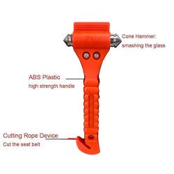 2in1 Emergency Life Saving Hammer Portable Car Glass Breaker Seat Belt Cutter With Flashlight