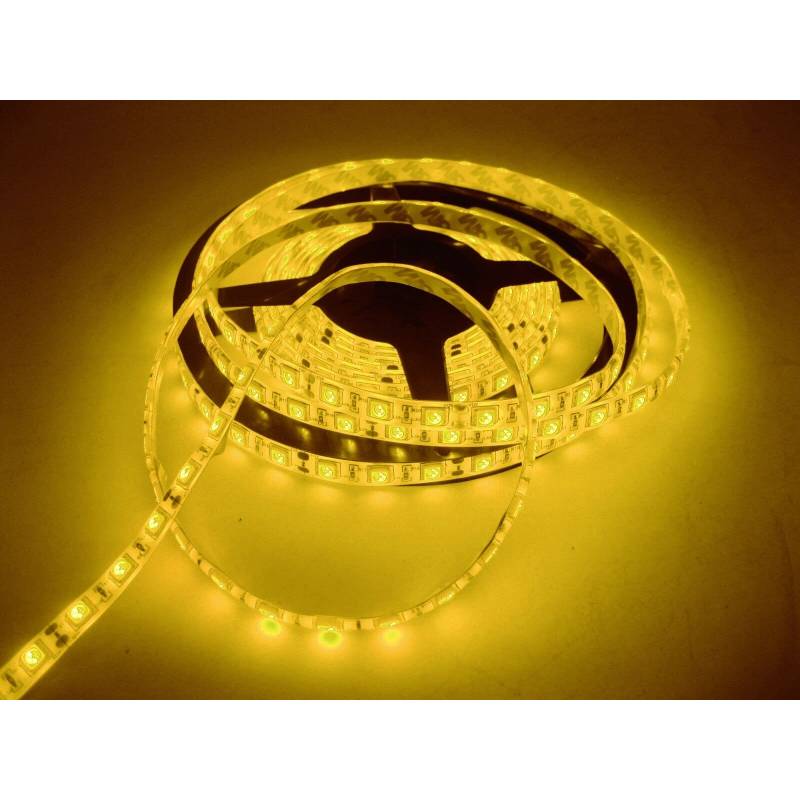 12V DC Yellow Led Strip 5M/16ft 300 leds SMD 5050 light lamp flexible waterproof