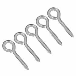 5 Pcs 3.15" inch Heavy Duty Metal Screw Eye Fasteners Hook Swing Hooks for Hammock Stand Swings Chair Self Tapping Screws