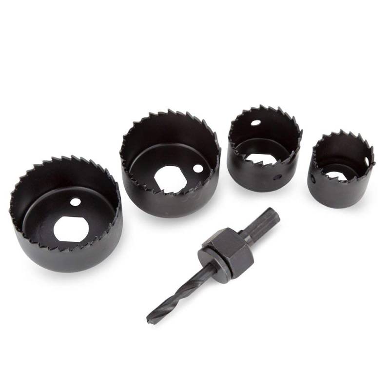 5 Piece Hole Saw Assorted Size Assortment Set For Drilling Wood