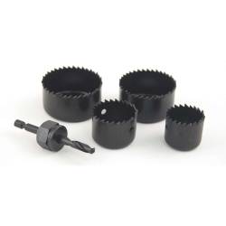 5 Piece Hole Saw Assorted Size Assortment Set For Drilling Wood