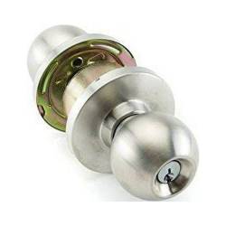 Stainless Steel Entry Door Knob Lock Home/Office Room Commercial GRADE 3 Lockset for backset 2-3/8"