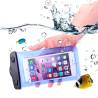 Universal Waterproof Phone Pouch w/Arm Band & Lanyard Armband Diving Beach Dry Bag Skiing Holder (in Random Color)