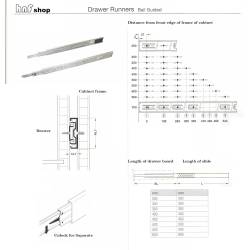 Pair of 12 inches Heavy duty Soft-close Drawer Slides Full Extension Ball Bearing w/Brackets