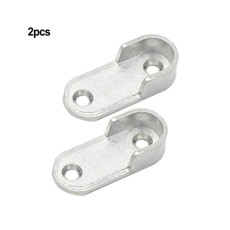 2/pk Oval Hanging Curtain Rail Rod Beam End Bracket Support Holder for Wardrobe Closet