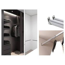 2/pk Oval Hanging Curtain Rail Rod Beam End Bracket Support Holder for Wardrobe Closet