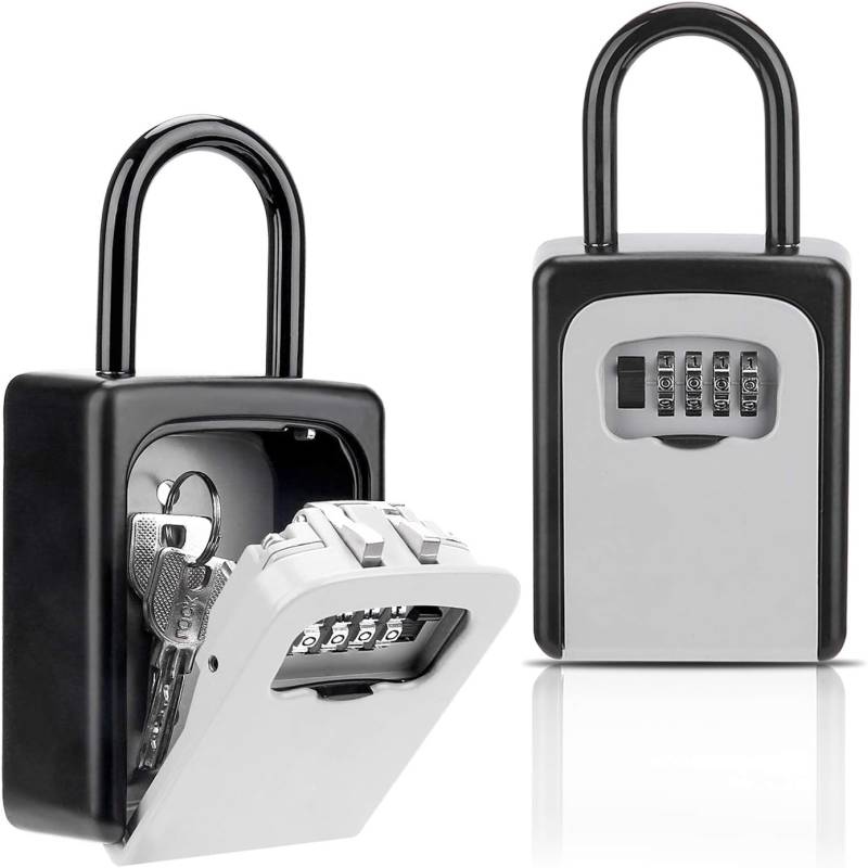 Harden Security Lock Box, Combination Lockbox with Code for House Key Storage, Combo Door Locker